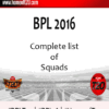 BPL 2016: Complete list of Squads