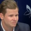 Cricketers reactions of smith presser