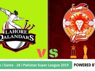 Pakistan Super League 2019 Match 28 Lahore Qalandars vs Islamabad United