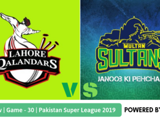 Pakistan Super League 2019 Match 30 Lahore Qalandars vs Multan Sultans