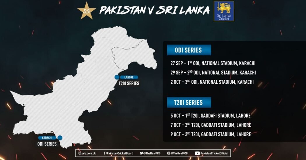Pakistan to host 3 ODIs and 3 T20Is against Sri Lanka at home