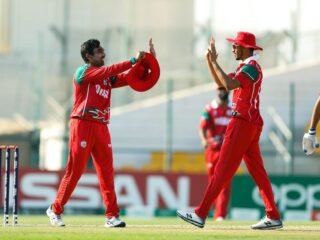 A record PNG batting partnership leads them to victory over Namibia at the ICC Men’s T20 World Cup Qualifier