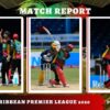 Evin Lewis shins with the bat in Patriots win over Tridents