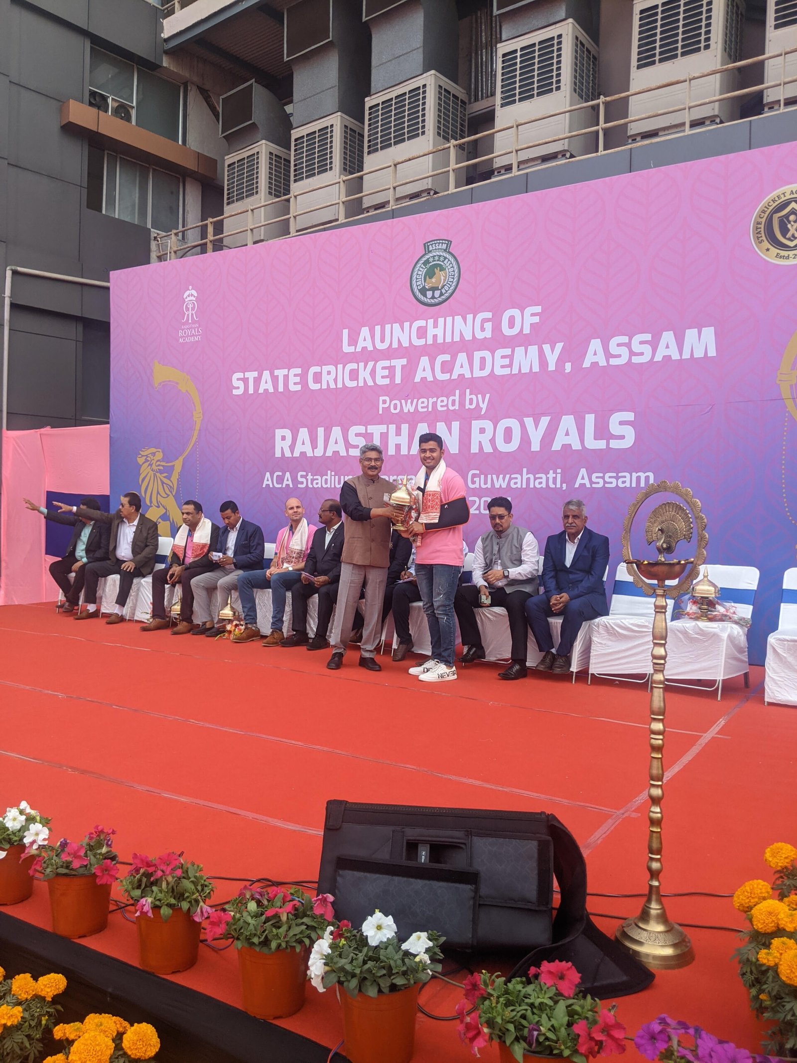 Rajasthan Royals inaugurates Cricket Academy in Guwahati's Barsapara stadium
