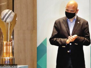 Everest Premier League T20 cricket trophy unveiled