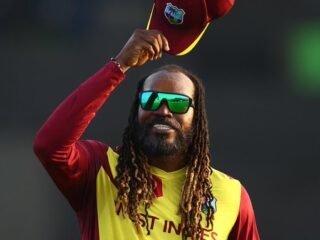 The cricket legend Chris Gayle of West Indies says goodbye to Cricket
