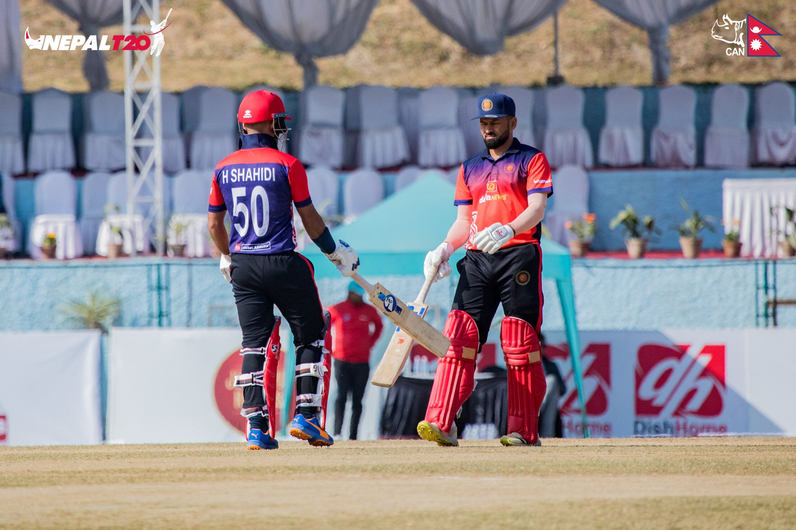 Hashmatullah and Binod in Nepal T20 League 2022, Picture: CricketNep/Twitter