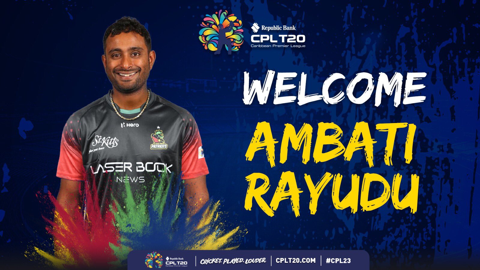 Ambati Rayudu joins St Kitts & Nevis Patriots