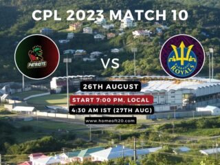 CPL 2023 Match 10, St Kitts and Nevis Patriots vs Barbados Royals Match Preview, Pitch Report, Weather Report, Predicted XI, Fantasy Tips, and Live Streaming Details