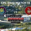 CPL 2023 Match 13, Barbados Royals vs Trinbago Knight Riders Match Preview, Pitch Report, Weather Report, Predicted XI, Fantasy Tips, and Live Streaming Details