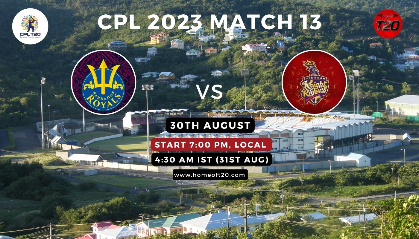 CPL 2023 Match 13, Barbados Royals vs Trinbago Knight Riders Match Preview, Pitch Report, Weather Report, Predicted XI, Fantasy Tips, and Live Streaming Details