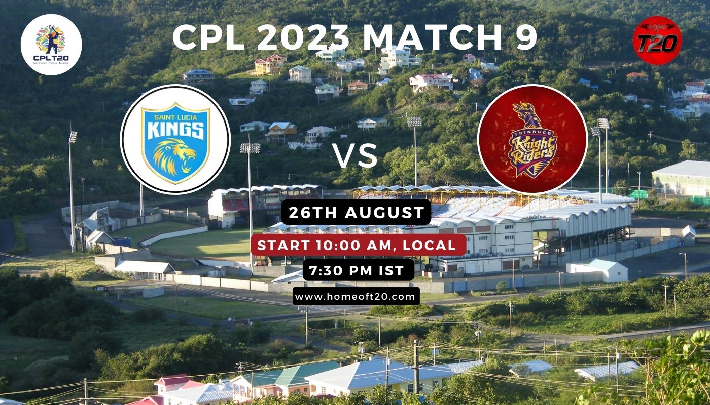 CPL 2023 Match 9, Saint Lucia Kings vs Trinbago Knight Riders Match Preview, Pitch Report, Weather Report, Predicted XI, Fantasy Tips, and Live Streaming Details