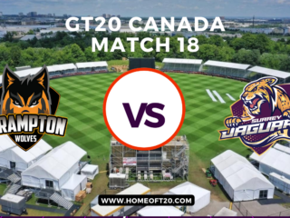 GT20 Canada Match 18, Brampton Wolves vs Surrey Jaguars Match Preview, Pitch Report, Weather Report, Predicted XI, Fantasy Tips, and Live Streaming Details