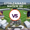 GT20 Canada Match 20, Surrey Jaguars vs Mississauga Panthers Match Preview, Pitch Report, Weather Report, Predicted XI, Fantasy Tips, and Live Streaming Details