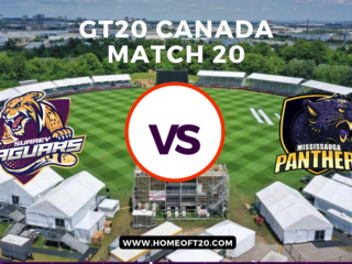 GT20 Canada Match 20, Surrey Jaguars vs Mississauga Panthers Match Preview, Pitch Report, Weather Report, Predicted XI, Fantasy Tips, and Live Streaming Details