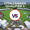 GT20 Canada Qualifier 2, Vancouver Knights vs Montreal Tigers Match Preview, Pitch Report, Weather Report, Predicted XI, Fantasy Tips, and Live Streaming Details