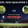 CPL 2023 Qualifier 2, Guyana Amazon Warriors vs Trinbago Knight Riders Match Preview, Pitch Report, Weather Report, Predicted XI, Fantasy Tips, and Live Streaming Details