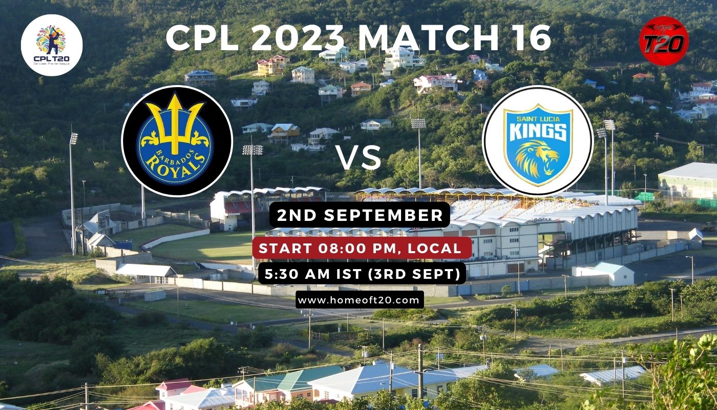 CPL 2023 Match 16, Barbados Royals vs Saint Lucia Kings Match Preview, Pitch Report, Weather Report, Predicted XI, Fantasy Tips, and Live Streaming Details