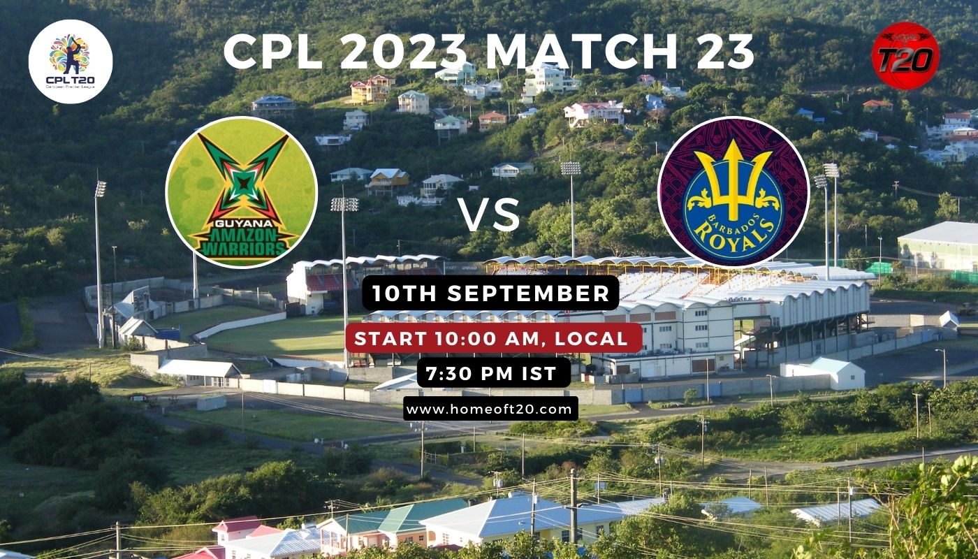 CPL 2023 Match 23, Barbados Royals vs Guyana Amazon Warriors Match Preview, Pitch Report, Weather Report, Predicted XI, Fantasy Tips, and Live Streaming Details