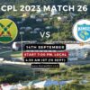 CPL 2023 Match 26, Guyana Amazon Warriors vs St Lucia Kings Match Preview, Pitch Report, Weather Report, Predicted XI, Fantasy Tips, and Live Streaming Details