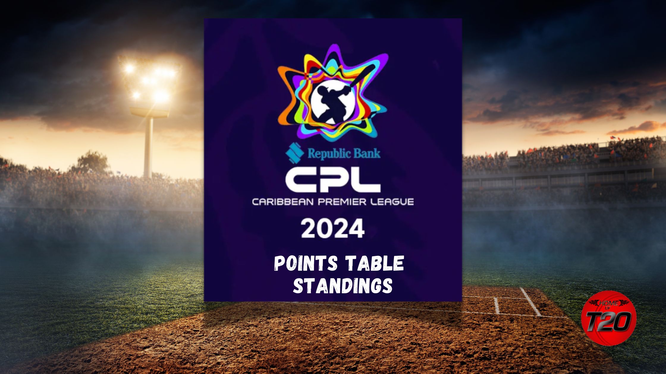 Caribbean Premier League Points Table Standings of 2024 Edition