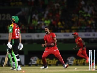 Guyana Amazon Warriors and Trinbago Knight Riders in CPL 2023 match