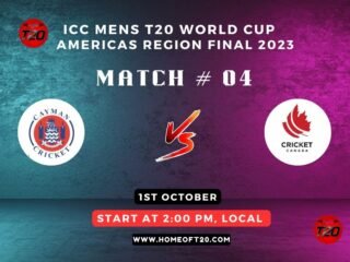 ICC Men’s T20 World Cup Americas Region Final 2023 Match 4, Canada vs Cayman Islands Match Preview, Pitch Report, Weather Report, Predicted XI, Fantasy Tips, and Live Streaming Details