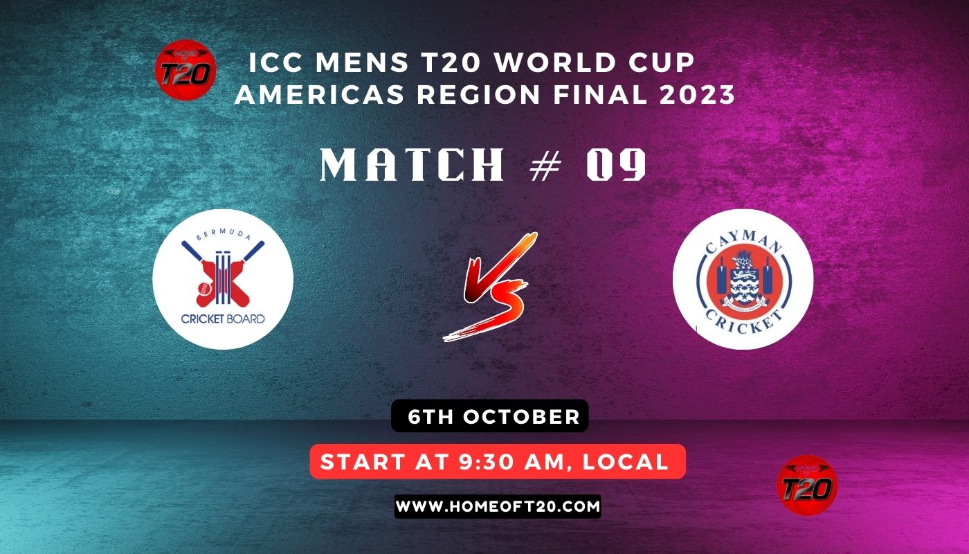 ICC Men’s T20 World Cup Americas Region Final 2023 Match 9, Bermuda vs Cayman Islands Match Preview, Pitch Report, Weather Report, Predicted XI, Fantasy Tips, and Live Streaming Details