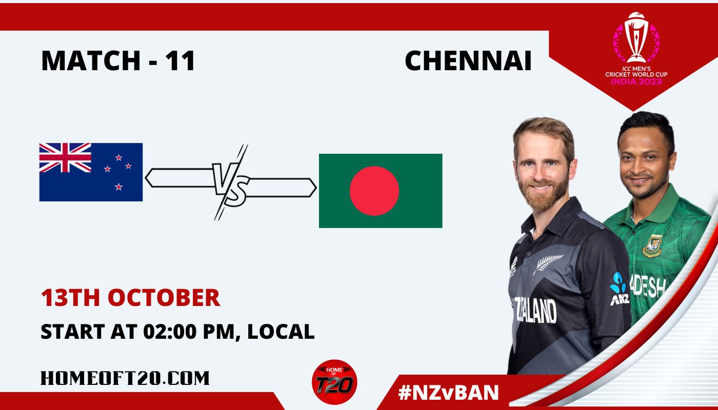 ICC Men’s ODI World Cup 2023 Match 11, New Zealand vs Bangladesh Match Preview, Pitch Report, Weather Report, Predicted XI, Fantasy Tips, and Live Streaming Details