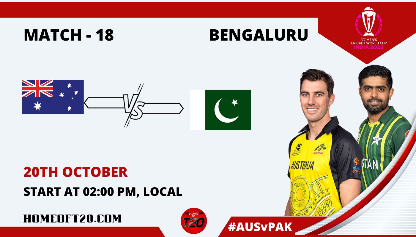 ICC Men’s ODI World Cup 2023 Match 18th, Australia vs Pakistan Match Preview, Pitch Report, Weather Report, Predicted XI, Fantasy Tips, and Live Streaming Details