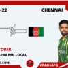 ICC Men’s ODI World Cup 2023 Match 22nd, Pakistan vs Afghanistan Match Preview, Pitch Report, Weather Report, Predicted XI, Fantasy Tips, and Live Streaming Details