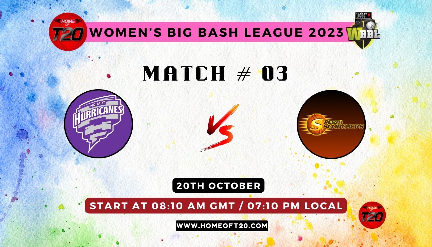 WBBL 2023 Match 3, Hobart Hurricanes-W vs Perth Scorchers-W Match Preview, Pitch Report, Weather Report, Predicted XI, Fantasy Tips, and Live Streaming Details