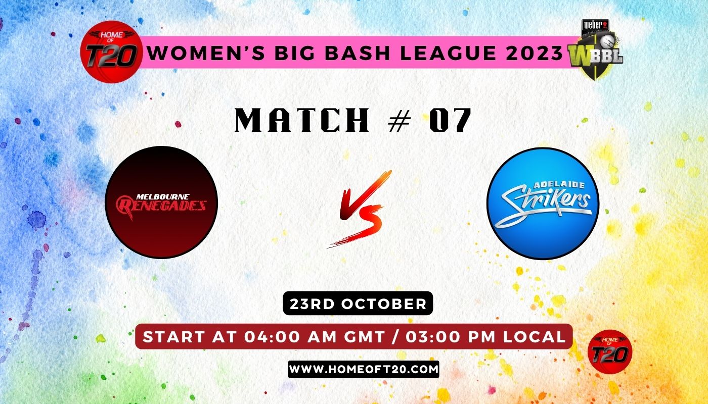 WBBL 2023 Match 7, Melbourne Renegades-W vs Adelaide Strikers-W Match Preview, Pitch Report, Weather Report, Predicted XI, Fantasy Tips, and Live Streaming Details