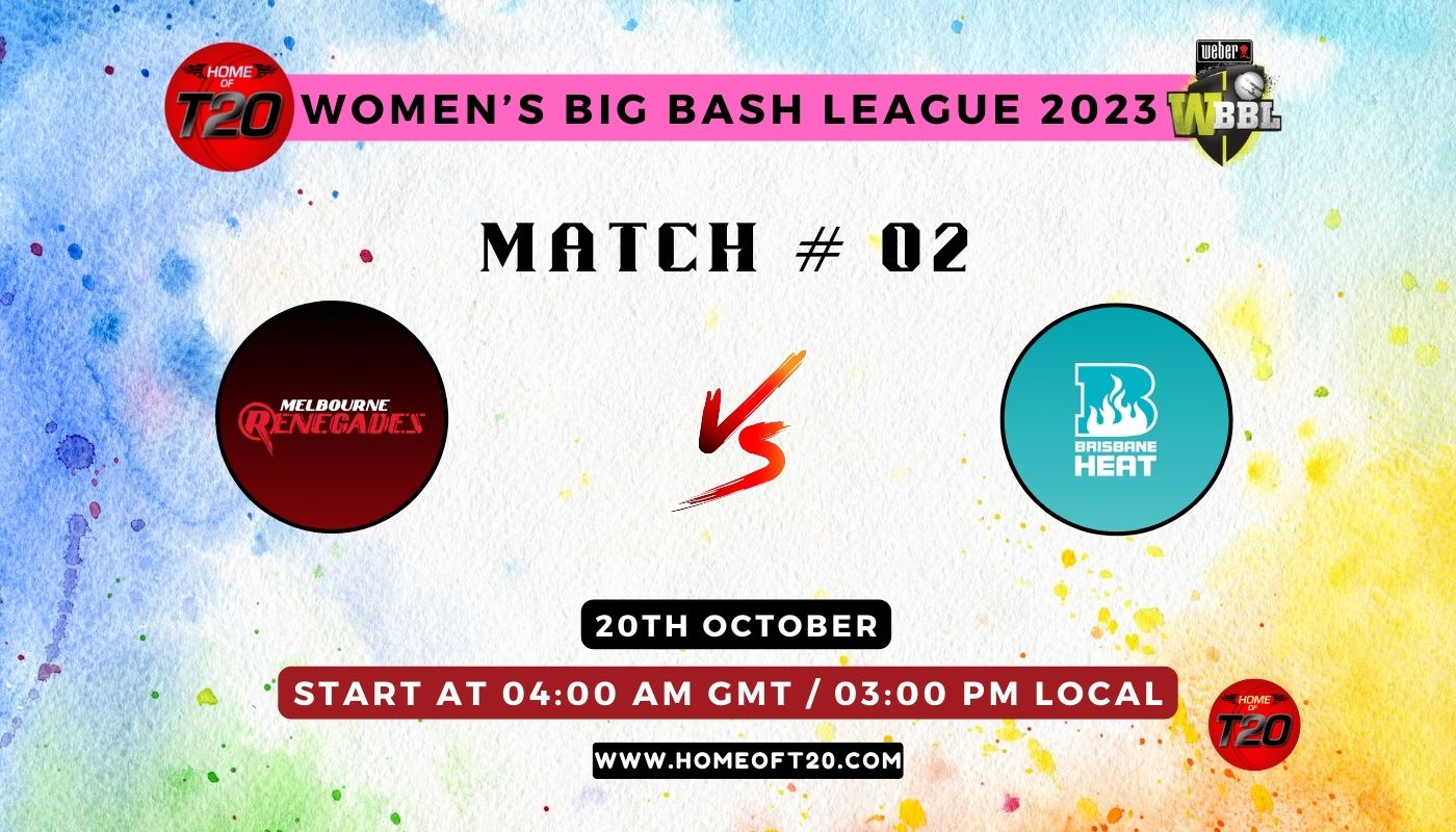 WBBL 2023 Match 2, Melbourne Renegades-W vs Brisbane Heat-W Match Preview, Pitch Report, Weather Report, Predicted XI, Fantasy Tips, and Live Streaming Details