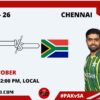 ICC Men’s ODI World Cup 2023 Match 26, Pakistan vs South Africa Match Preview, Pitch Report, Weather Report, Predicted XI, Fantasy Tips, and Live Streaming Details