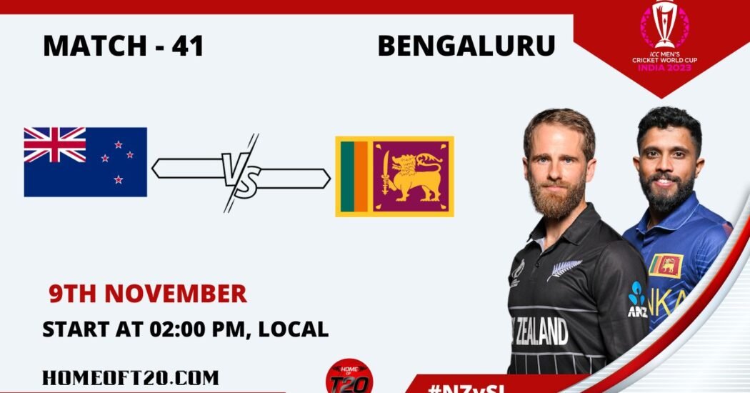 ICC Men’s ODI World Cup 2023 Match 41, New Zealand vs Sri Lanka Match Preview, Pitch Report, Weather Report, Predicted XI, Fantasy Tips, and Live Streaming Details