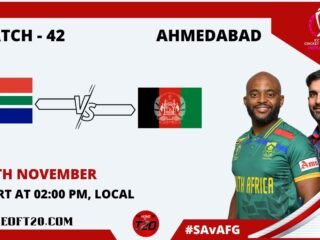 ICC Men’s ODI World Cup 2023 Match 42, South Africa vs Afghanistan Match Preview, Pitch Report, Weather Report, Predicted XI, Fantasy Tips, and Live Streaming Details