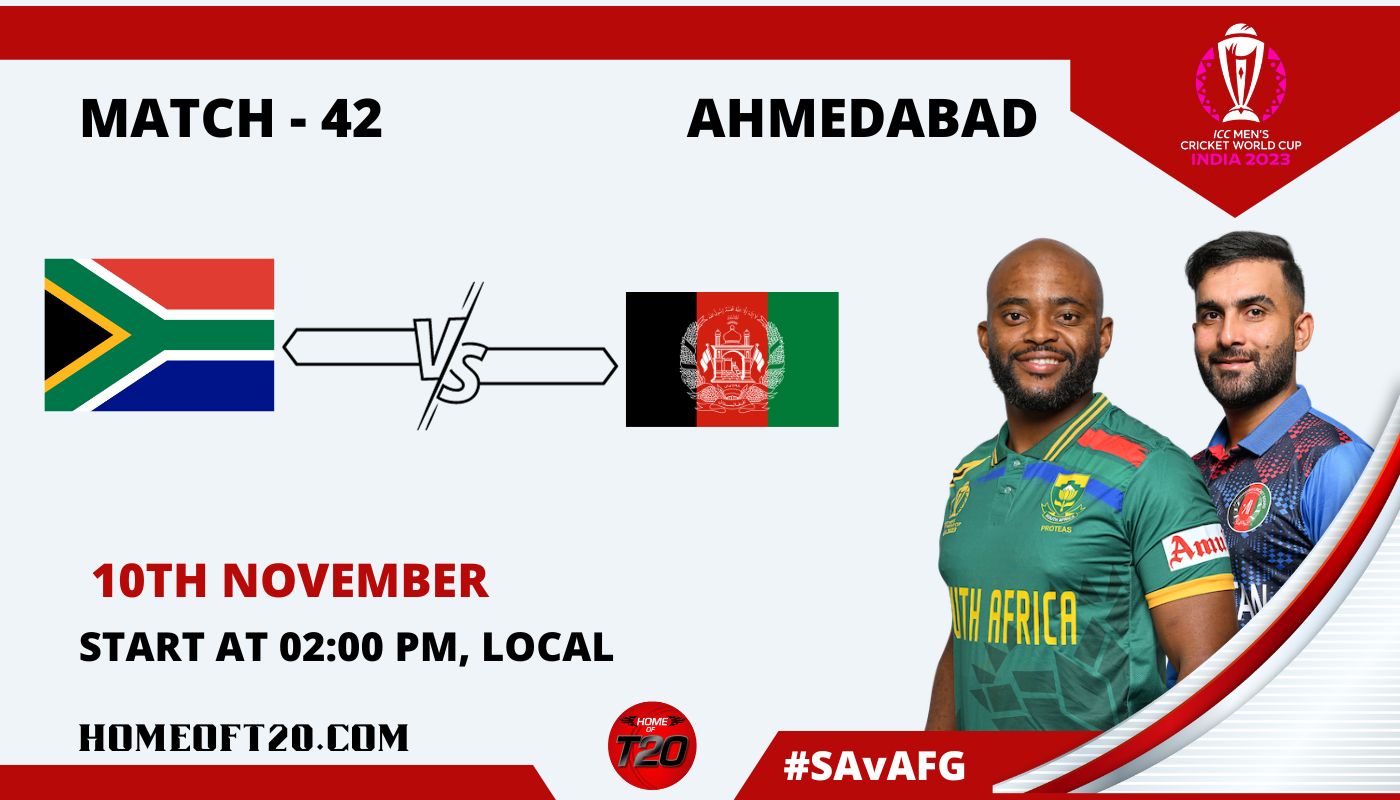 ICC Men’s ODI World Cup 2023 Match 42, South Africa vs Afghanistan Match Preview, Pitch Report, Weather Report, Predicted XI, Fantasy Tips, and Live Streaming Details