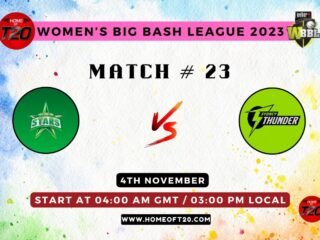 WBBL 2023 Match 23, Melbourne Stars-W vs Sydney Thunder-W Match Preview, Pitch Report, Weather Report, Predicted XI, Fantasy Tips, and Live Streaming Details