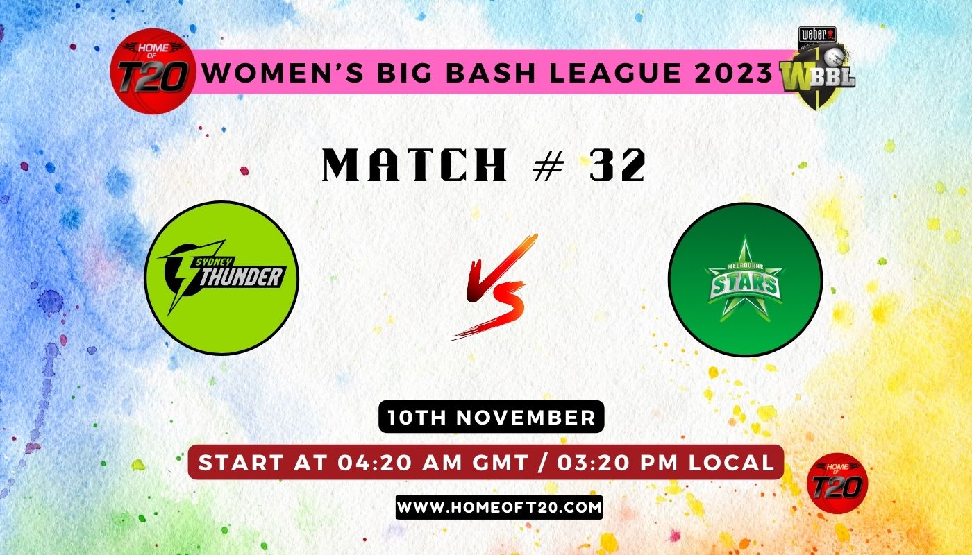 WBBL 2023 Match 32, Sydney Thunder-W vs Melbourne Stars-W Match Preview, Pitch Report, Weather Report, Predicted XI, Fantasy Tips, and Live Streaming Details