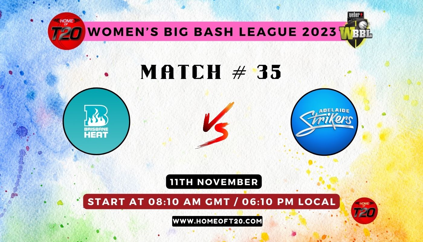 WBBL 2023 Match 35, Brisbane Heat-W vs Adelaide Strikers-W Match Preview, Pitch Report, Weather Report, Predicted XI, Fantasy Tips, and Live Streaming Details