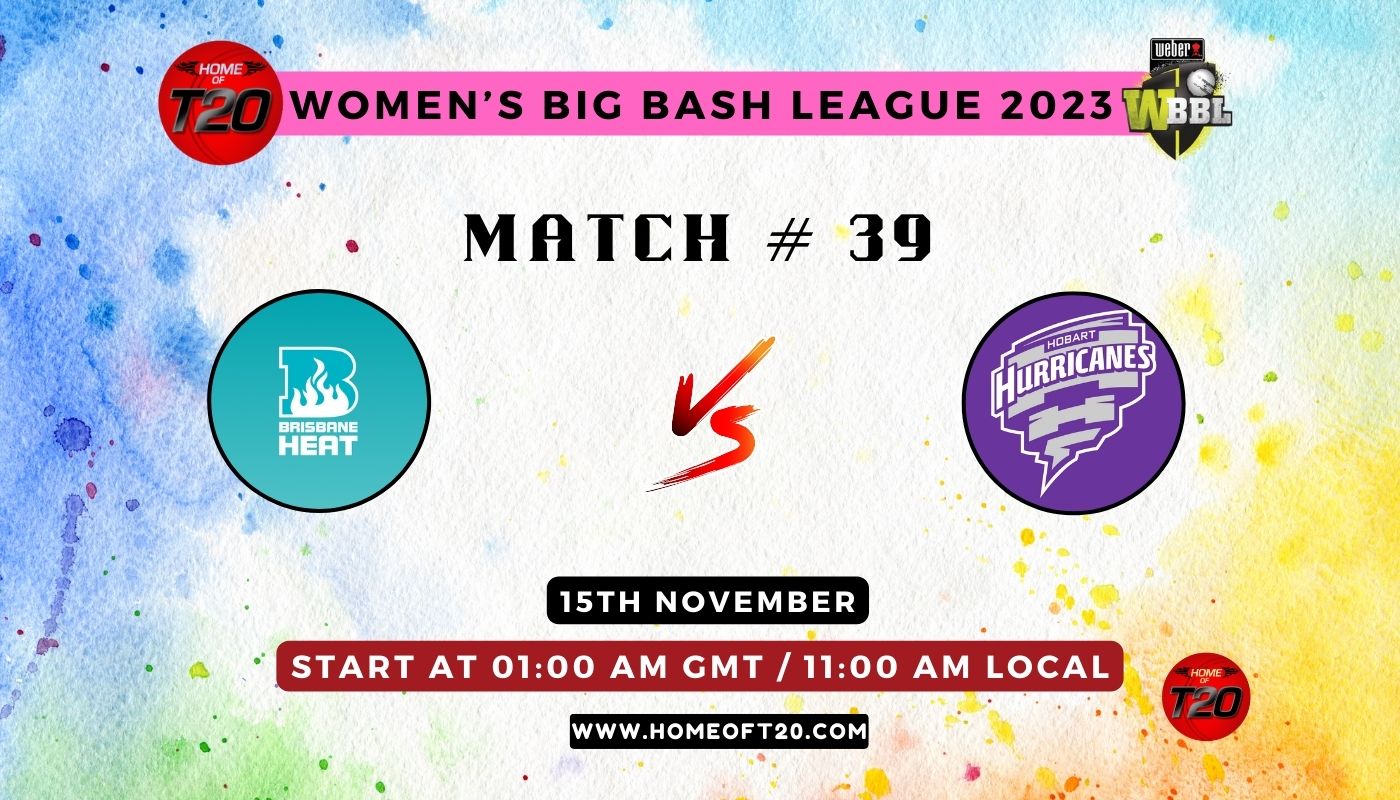 WBBL 2023 Match 39, Brisbane Heat-W vs Hobart Hurricanes-W Match Preview, Pitch Report, Weather Report, Predicted XI, Fantasy Tips, and Live Streaming Details