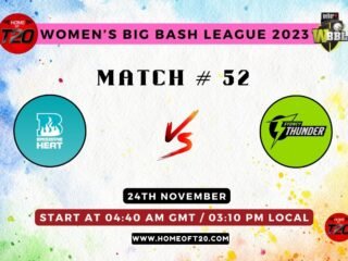 WBBL 2023 Match 52, Brisbane Heat-W vs Sydney Thunder-W Match Preview, Pitch Report, Weather Report, Predicted XI, Fantasy Tips, and Live Streaming Details