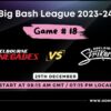 BBL 2024 Match 18, Melbourne Renegades vs Adelaide Strikers Match Preview, Pitch Report, Weather Report, Predicted XI, Fantasy Tips, and Live Streaming Details