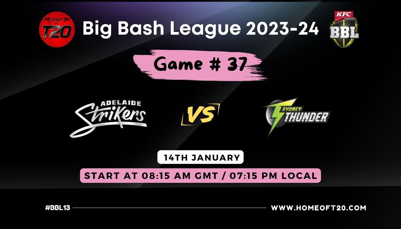 BBL 2024 Match 37, Sydney Thunder vs Adelaide Strikers Match Preview, Pitch Report, Weather Report, Predicted XI, Fantasy Tips, and Live Streaming Details