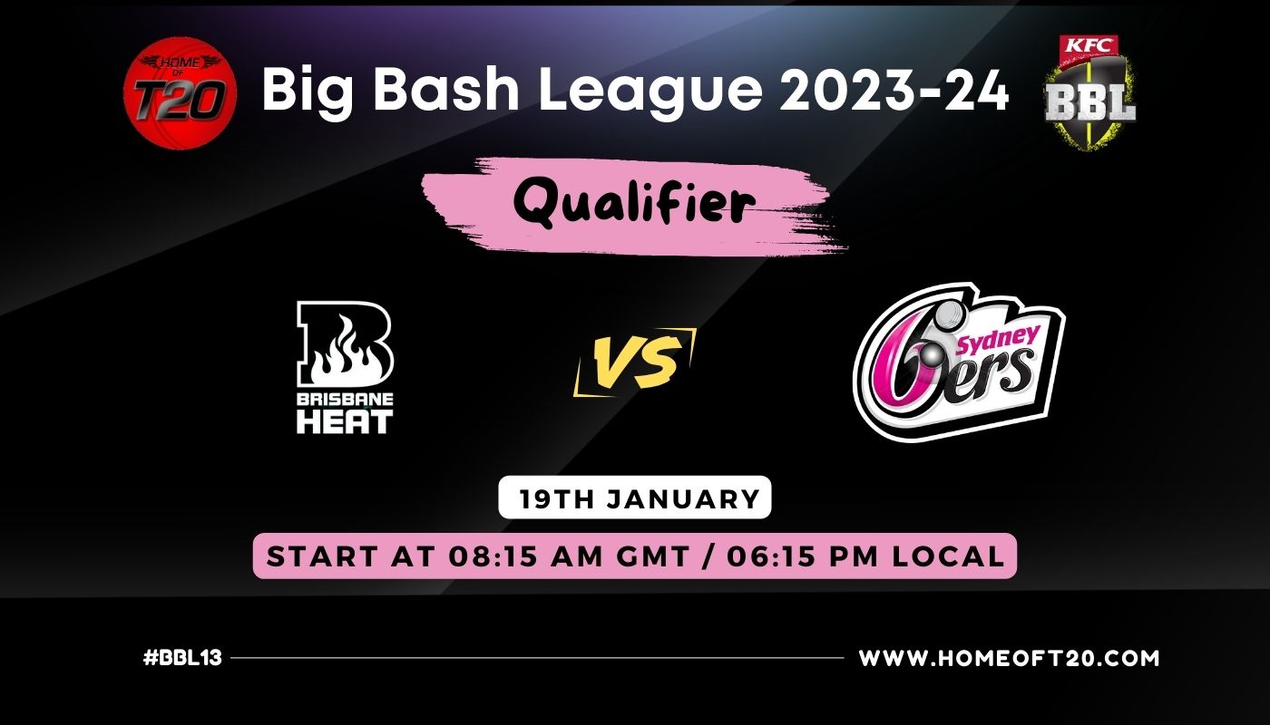 BBL 2024 Qualifier, Sydney Sixers vs Brisbane Heat Match Preview, Pitch Report, Weather Report, Predicted XI, Fantasy Tips, and Live Streaming Details