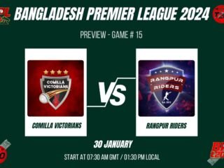 BPL 2024 Match 15, Sylhet Strikers vs Comilla Victorians vs Rangpur Riders Preview, Pitch Report, Weather Report, Predicted XI, Fantasy Tips, and Live Streaming Details