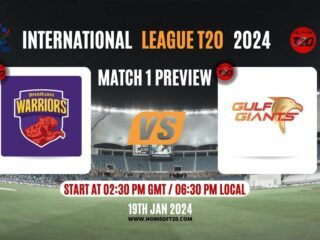 ILT20 2024 Match 1, Sharjah Warriors vs Gulf Giants Match Preview, Pitch Report, Weather Report, Predicted XI, Fantasy Tips, and Live Streaming Details