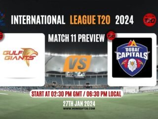 ILT20 2024 Match 11, Gulf Giants vs Dubai Capitals Match Preview, Pitch Report, Weather Report, Predicted XI, Fantasy Tips, and Live Streaming Details