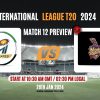 ILT20 2024 Match 12, MI Emirates vs Abu Dhabi Knight Riders Match Preview, Pitch Report, Weather Report, Predicted XI, Fantasy Tips, and Live Streaming Details